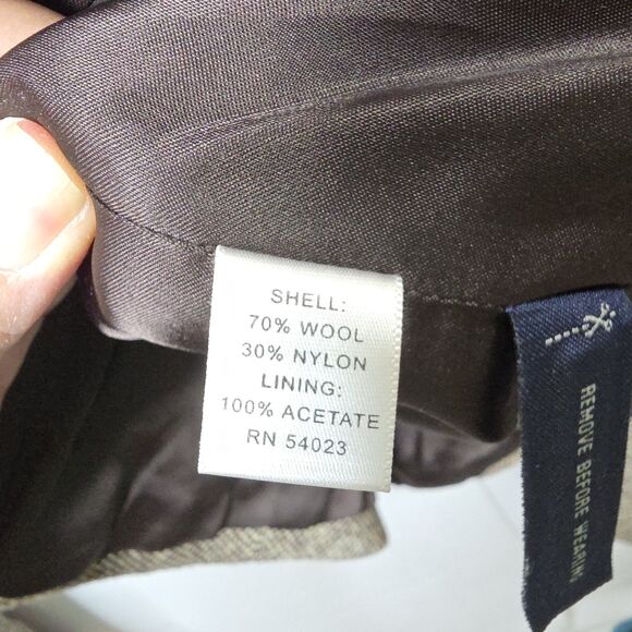 Banana Republic Blazer Womens M Brown Wool Tweed Jacket Lined Sport Coat Preppy - Picture 8 of 11